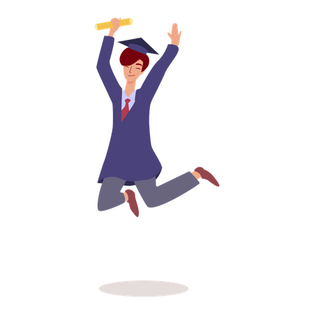 Boy jumping Illustration