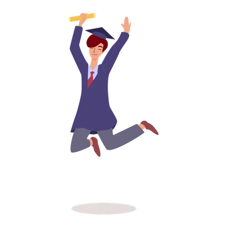 Boy jumping Illustration