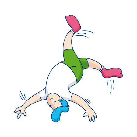 Boy Jumping Illustration