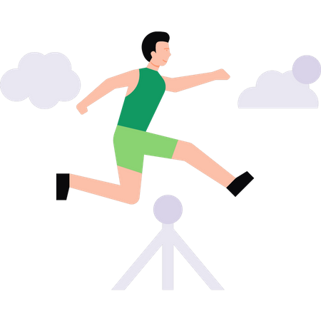 Boy jumping  Illustration