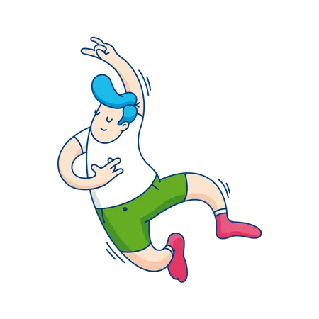 Boy Jumping  Illustration