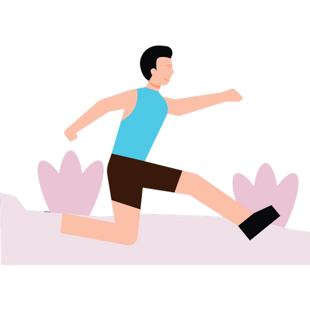 Boy jumping  Illustration