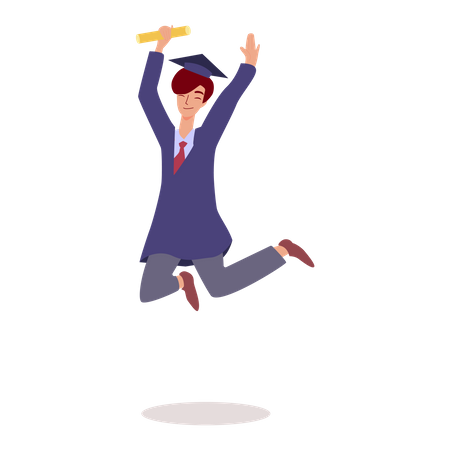 Boy jumping  Illustration