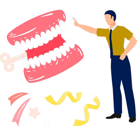 Boy laughing wildly  Illustration