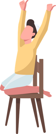 Boy on chair  Illustration