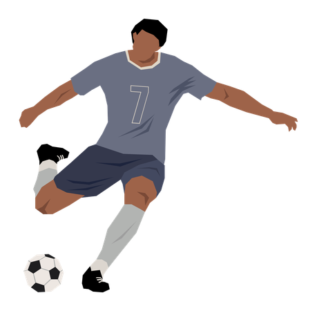 Boy playing Football  Illustration