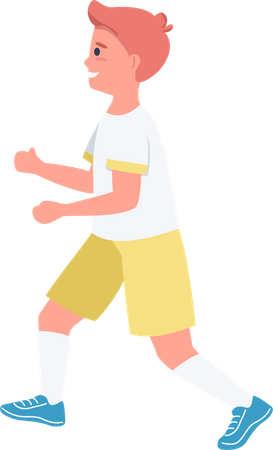 Boy  playing football Illustration