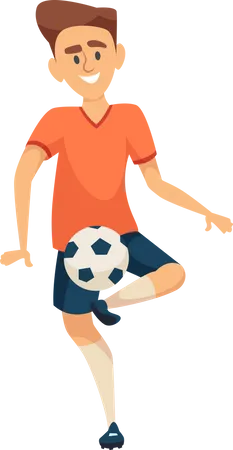 Soccer Character Different Action Poses Illustration