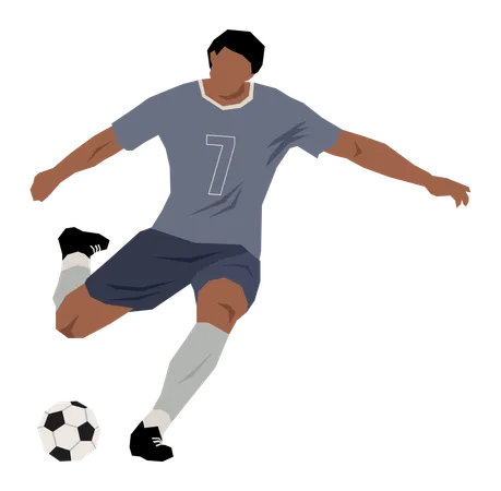 Boy playing Football  Illustration