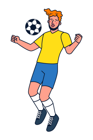 Boy playing football  Illustration