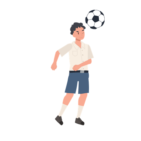 Boy playing football  Illustration