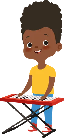 Kids Singing Character Illustration