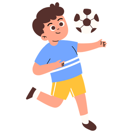 サッカーをする少年  イラスト