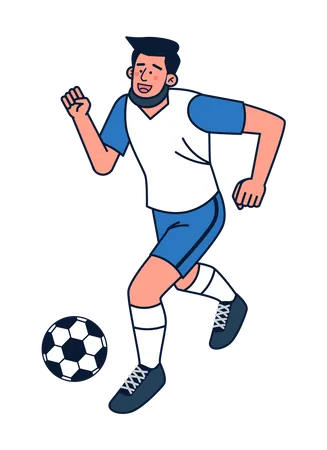 Boy playing soccer  Illustration