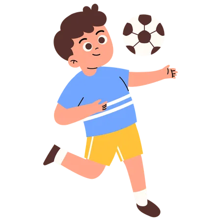 Boy playing soccer  Illustration