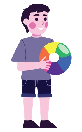 Boy playing with toy  Illustration