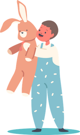 Boy playing with toy  Illustration