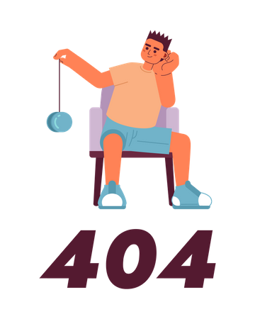Boy playing yoyo  Illustration