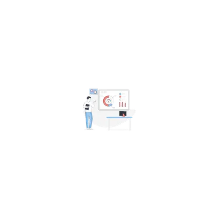 Boy Pointing Speed Meter  Illustration