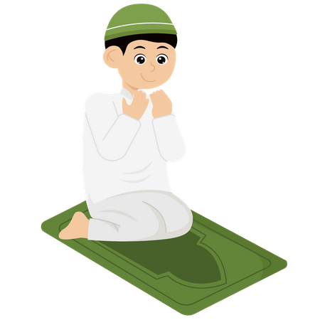 Boy Praying  Illustration