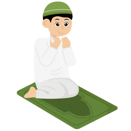 Boy Praying  Illustration