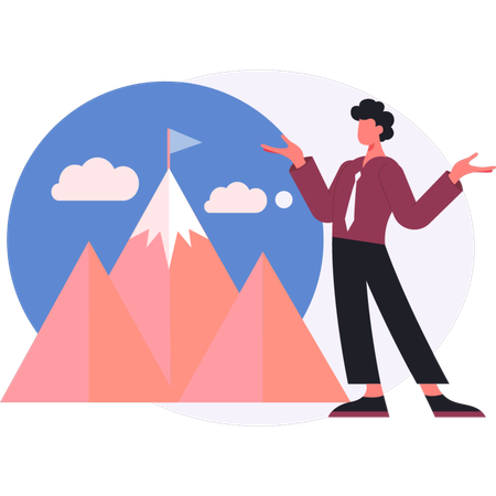 Boy  presenting education ideas  Illustration
