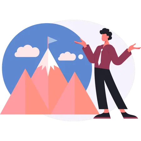 Boy  presenting education ideas  Illustration