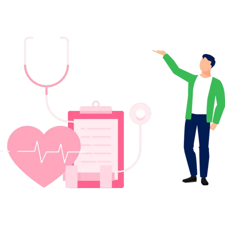 Boy presenting hypertension  Illustration