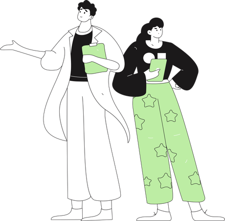 Boy presenting online pitch  Illustration