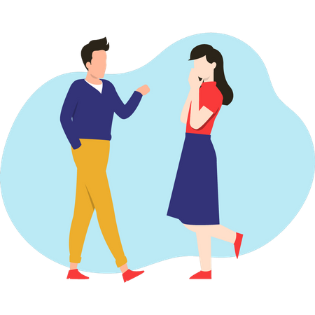 Boy propose to girl  Illustration