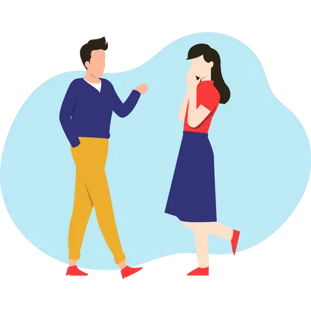 Boy propose to girl  Illustration