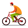 illustration for guy riding bike