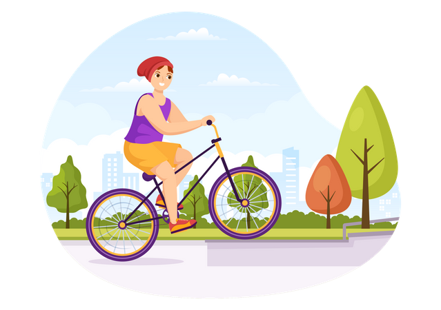 Boy riding BMX cycle  Illustration