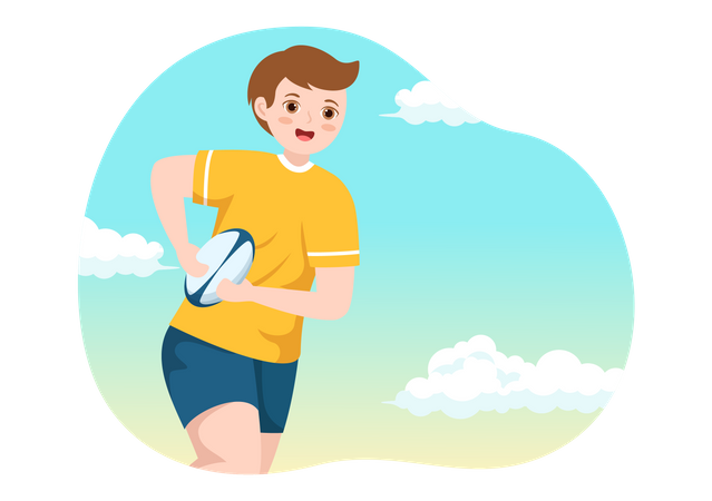 Boy Rugby Player  일러스트레이션