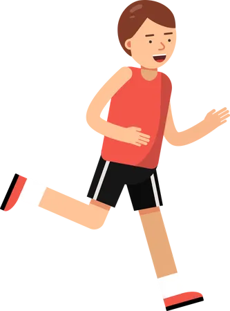 Boy running Illustration
