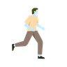 illustration boy running