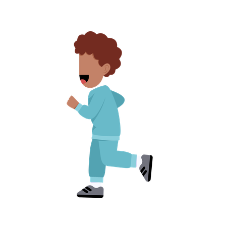 Boy running  Illustration