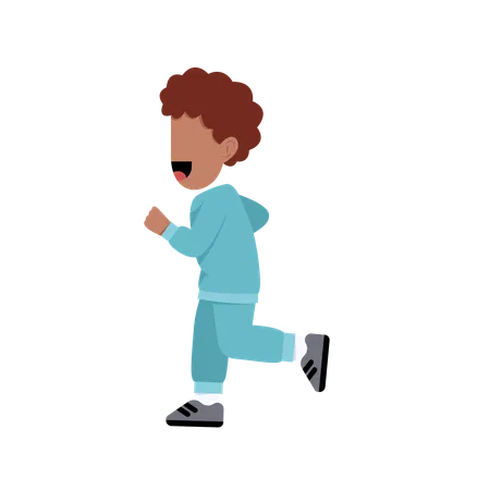 Boy running  Illustration