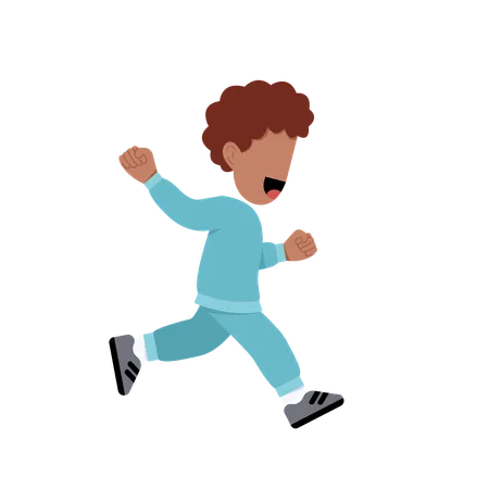 Boy running  Illustration