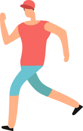 Boy running  Illustration