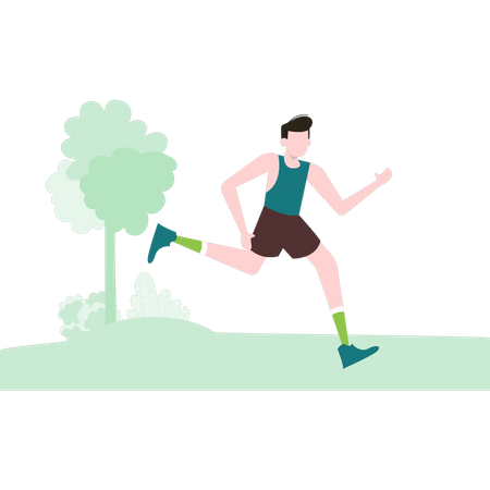 Boy running  Illustration