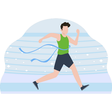 Boy running  Illustration