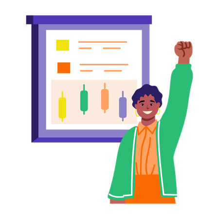 Boy running success campaign  Illustration