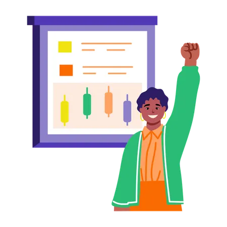 Boy running success campaign  Illustration