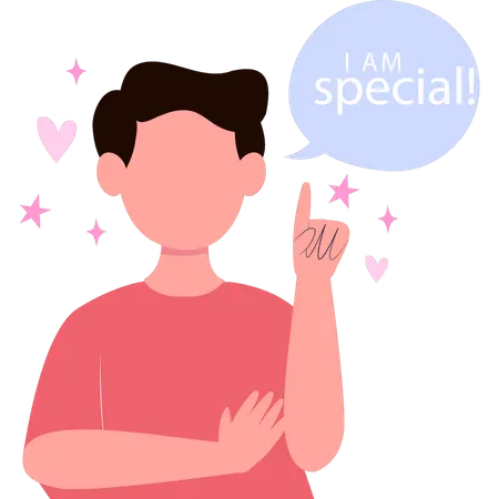 Boy said I am special  Illustration