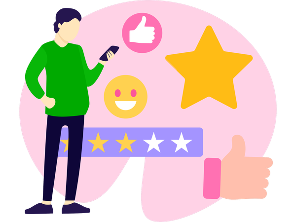 Boy Scanning reviews  Illustration