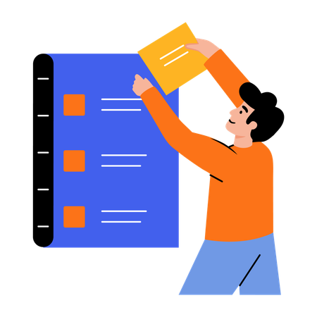 Boy scheduling business plan  Illustration