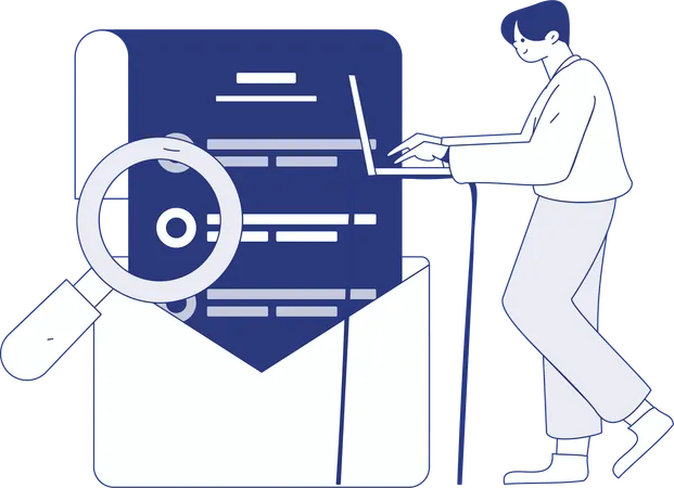 Boy scheduling plan  Illustration