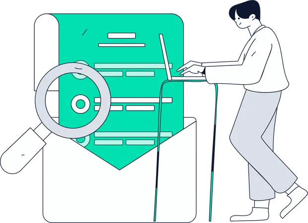 Boy scheduling plan  Illustration