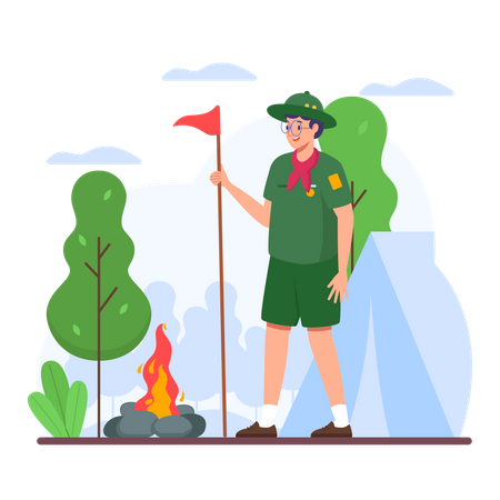 Boy Scout Illustration